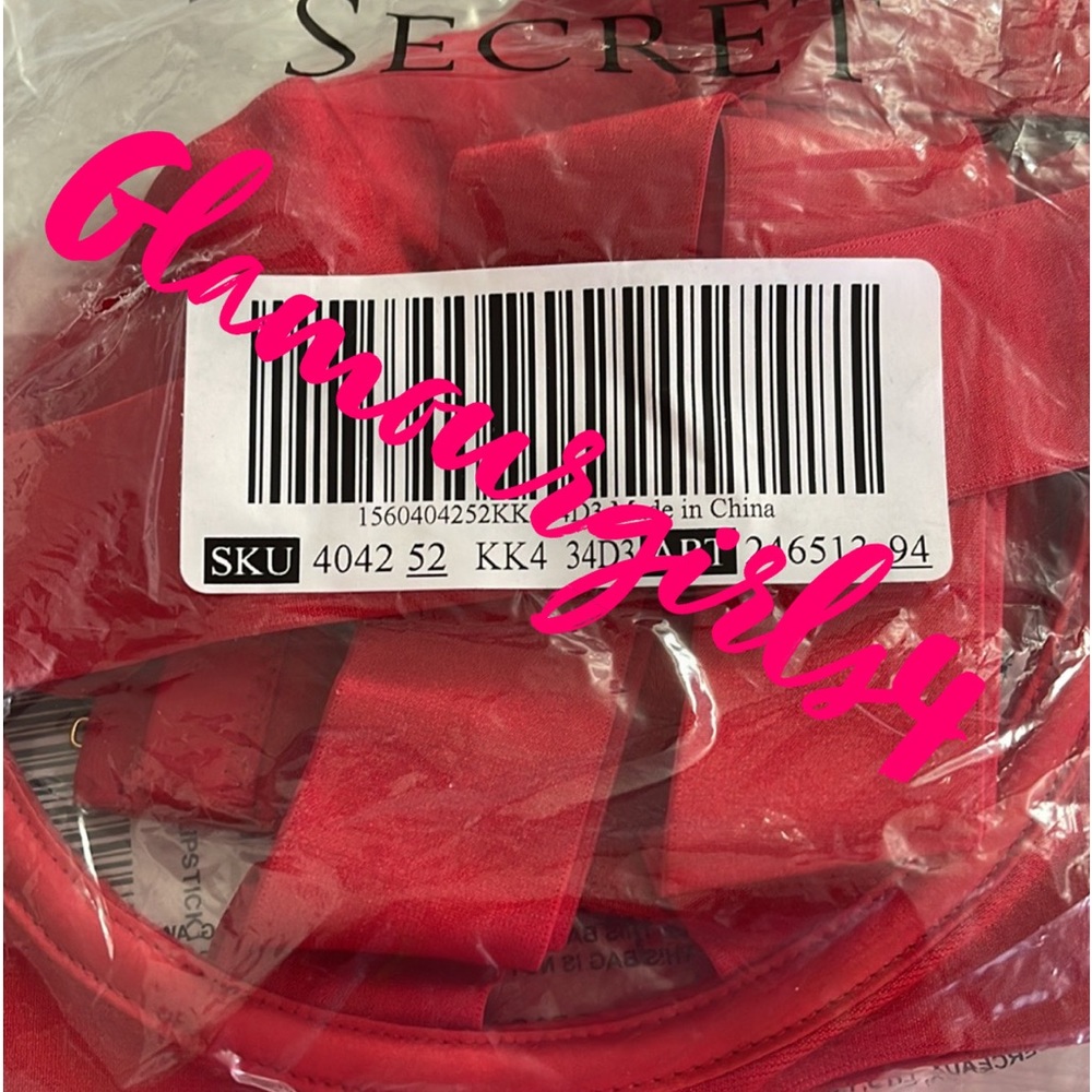 Victoria's Secret RED VERY SEXY
Strappy Open Cup Demi Bra 34D3 NEW - Picture 2 of 3